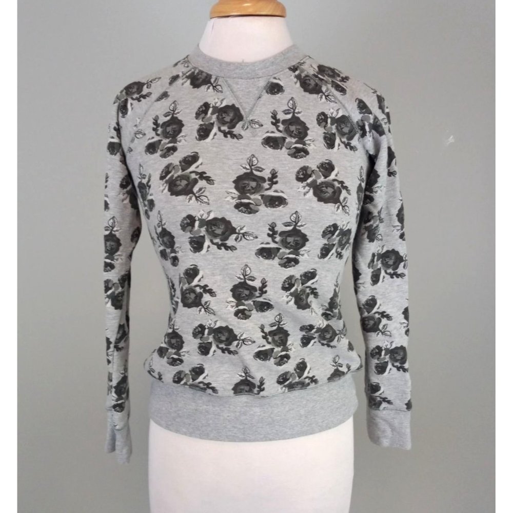 The North Face Rose Print Sweatshirt Gray Size X-Small